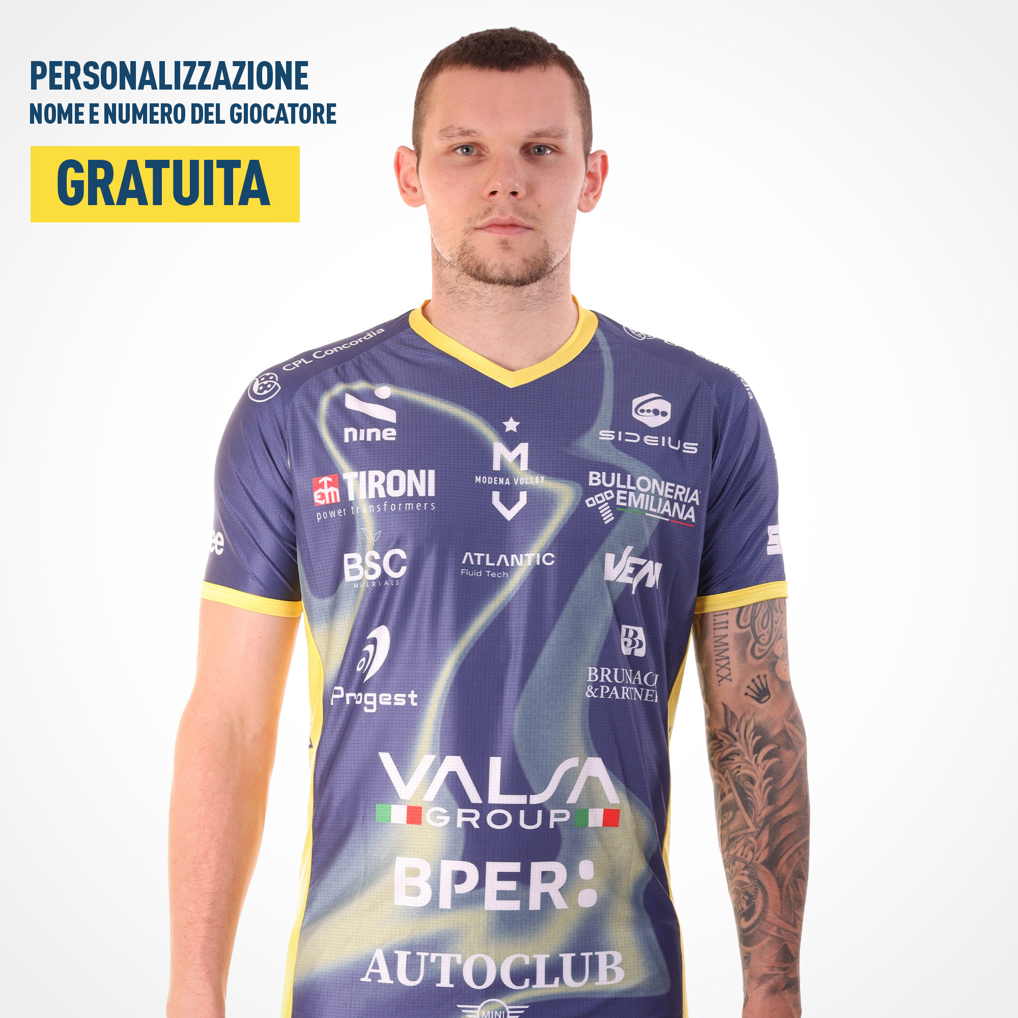 MODENA VOLLEY- MAGLIA GARA TRASFERTA UOMO 2025/26 MODENA VOLLEY- MAGLIA GARA TRASFERTA UOMO 2025/26