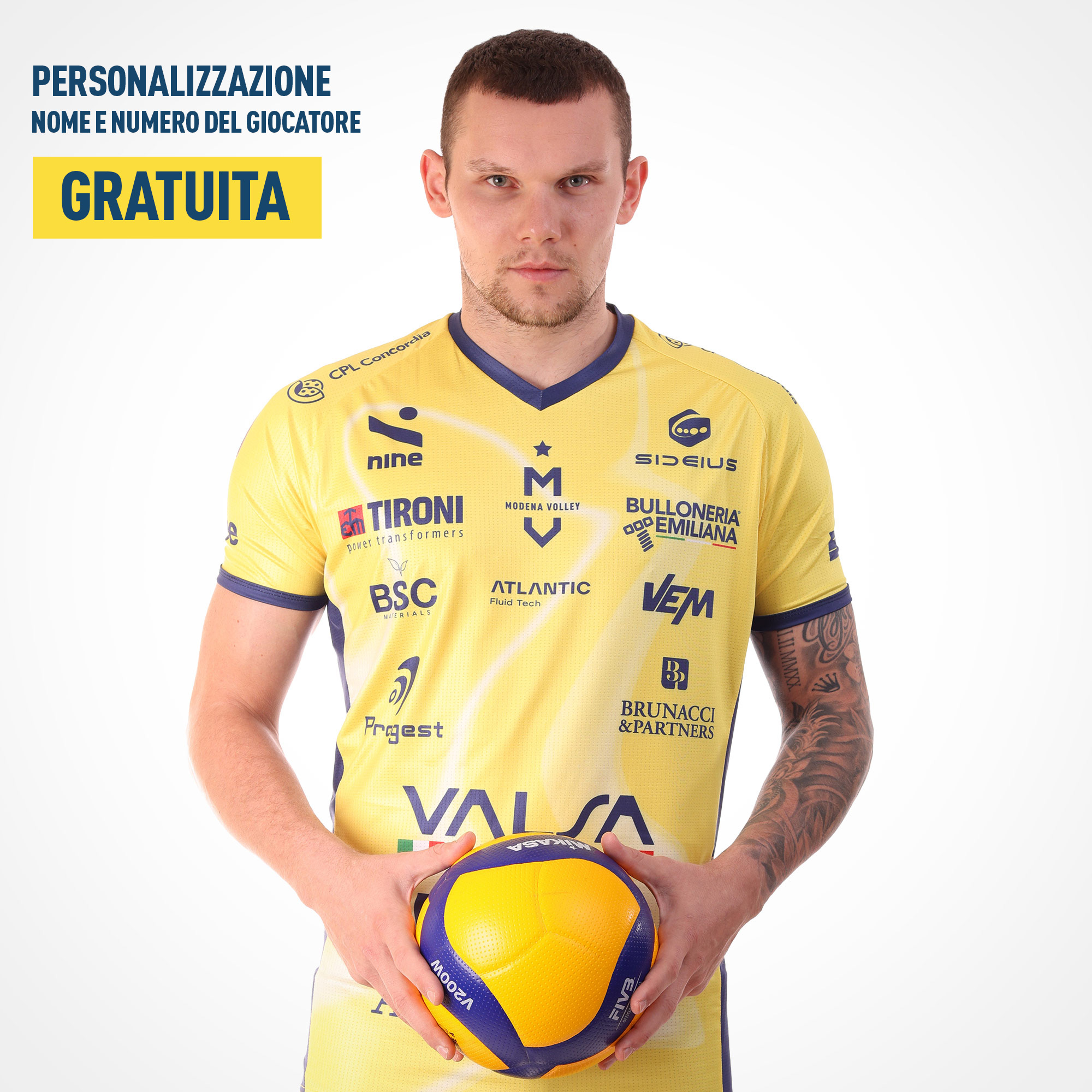 MODENA VOLLEY- MAGLIA GARA CASA UOMO 2025/26 MODENA VOLLEY- MAGLIA GARA CASA UOMO 2025/26